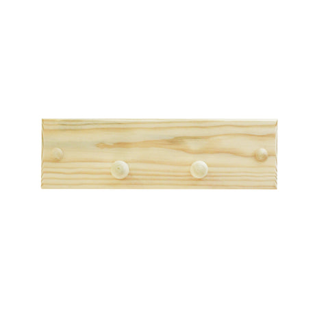 Perchero Rectangular Rústico Natural 2 Ganchos 30 x 11 cm - Repisas y Percheros | Bylmo
