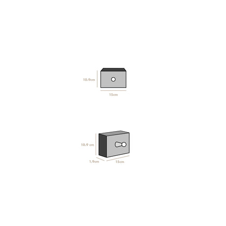 Perchero Rectangular Rústicos Natural 15 cm - Repisas y Percheros | Bylmo