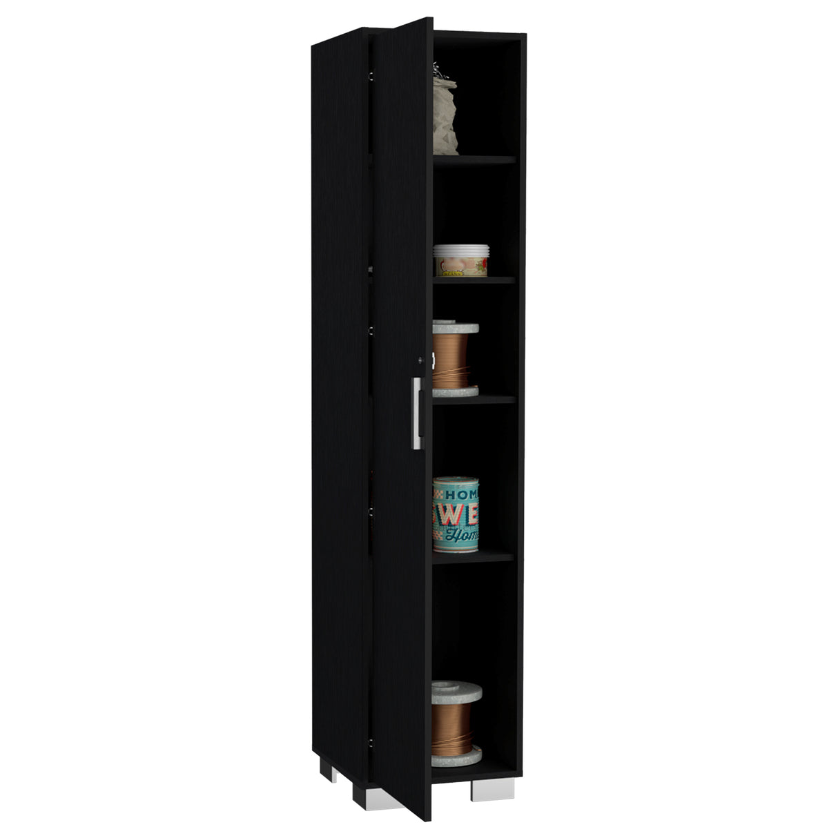 Alacena Basic Wengue 40x180cm 1 Puerta - Alacenas y Muebles Microondas | Bylmo