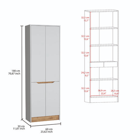 Alacena Soler Blanco 60x180cm 4 Puertas - Alacenas y Muebles Microondas | Bylmo