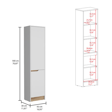 Alacena Soler Blanco 43x180cm 2 Puertas - Alacenas y Muebles Microondas | Bylmo