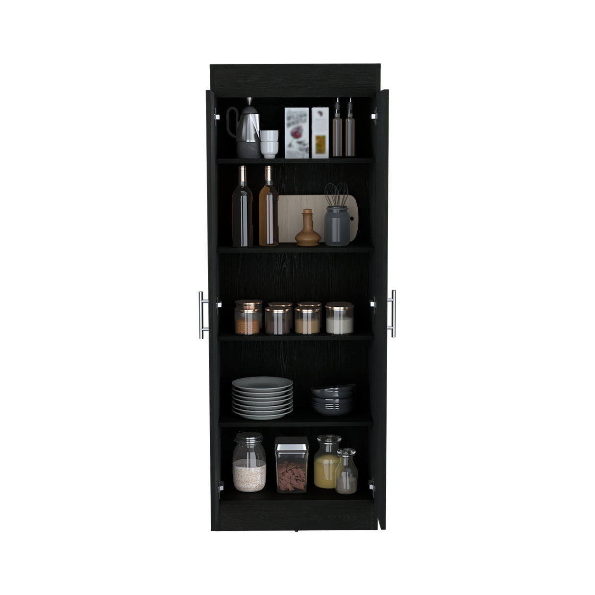 Alacena Nepal Wengue 61x182.5cm 2 Puertas - Alacenas y Muebles Microondas | Bylmo