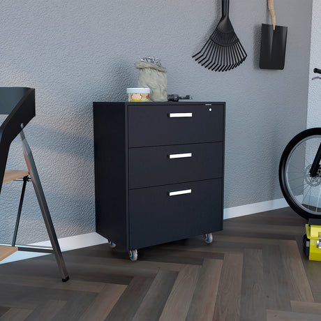 Archivador SlowGav Wengue 70x90cm con Cerradura y Rodachines - Archivadores | Bylmo