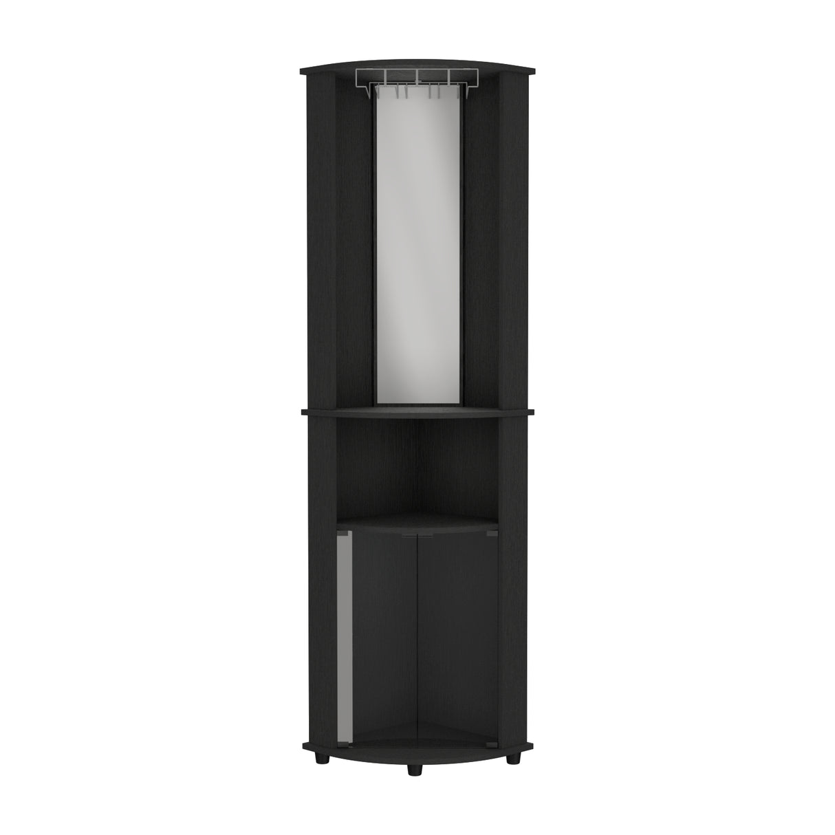 Bar Esquinero Chicago Wengue 45x189.9cm Con Colgador de Copas - Bares | Bylmo