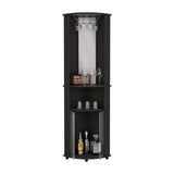 Bar Esquinero Chicago Wengue 45x189.9cm Con Colgador de Copas - Bares | Bylmo