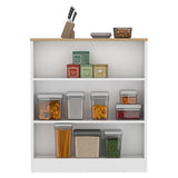 Isla de Cocina Tanna Blanca 3 entrepaños 79x91.3 cm - Barras y Muebles Auxiliares | Bylmo