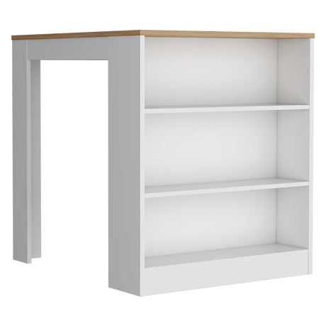 Isla de Cocina Tanna Blanca 3 entrepaños 79x91.3 cm - Barras y Muebles Auxiliares | Bylmo