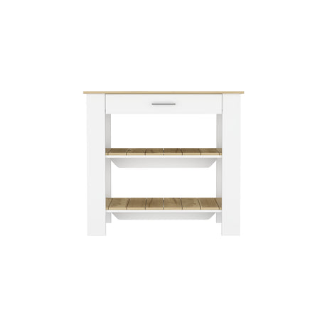 Isla de Cocina Cala Macadamia 101.7x93.4cm con Entrepaños - BARRAS Y MUEBLES AUXILIARES | Bylmo