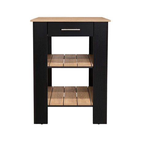 Isla de Cocina Cala 65x93.4 Wengue con Un Cajón - Barras y Muebles Auxiliares | Bylmo