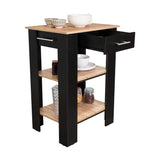 Isla de Cocina Cala 65x93.4 Wengue con Un Cajón - Barras y Muebles Auxiliares | Bylmo