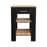 Isla de Cocina Cala 65x93.4 Wengue con Un Cajón - Barras y Muebles Auxiliares | Bylmo