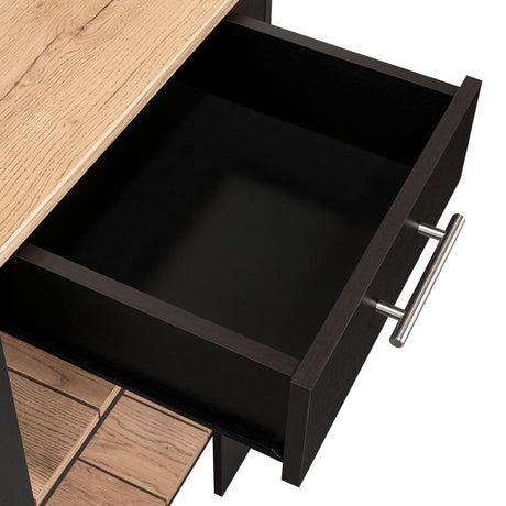 Isla de Cocina Cala 65x93.4 Wengue con Un Cajón - Barras y Muebles Auxiliares | Bylmo