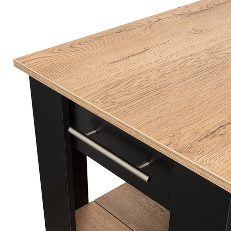 Isla de Cocina Cala 65x93.4 Wengue con Un Cajón - Barras y Muebles Auxiliares | Bylmo