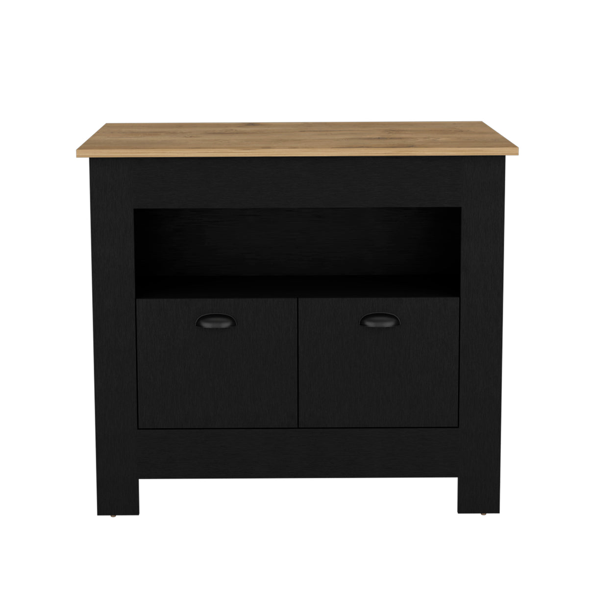 Isla de Cocina Arlet Wengue 103x89.9cm con Amplio Almacenamiento - Barras y Muebles Auxiliares | Bylmo