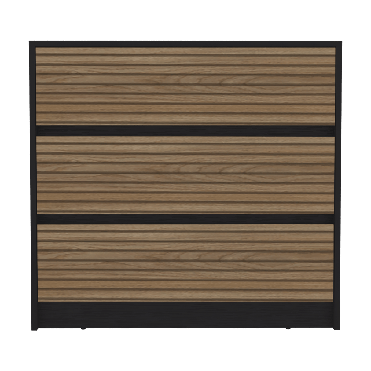 Cajonera Austin Wengue y Miel 85x80cm Con Tres Cajones - Cajoneras y Comodas | Bylmo