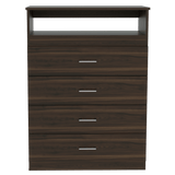 Cómoda Zevenei Habano 80x109.8cm con Cuatro Cajones para TV Hasta 40 Pulgadas - Cajoneras y Comodas | Bylmo