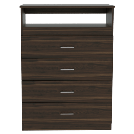 Cómoda Zevenei Habano 80x109.8cm con Cuatro Cajones para TV Hasta 40 Pulgadas - Cajoneras y Comodas | Bylmo
