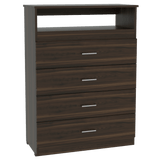 Cómoda Zevenei Habano 80x109.8cm con Cuatro Cajones para TV Hasta 40 Pulgadas - Cajoneras y Comodas | Bylmo