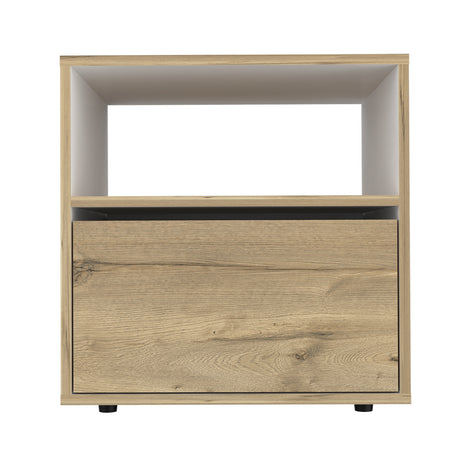 Mesa de Noche Sleep S 50x52cm Duna con Compartimiento - Mesas de Noche | Bylmo