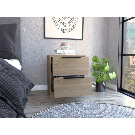 Mesa de Noche Kaia Rovere 41x48cm con Dos Cajones - Mesas de Noche | Bylmo