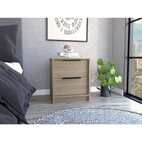 Mesa de Noche Kaia Rovere 41x48cm con Dos Cajones - Mesas de Noche | Bylmo