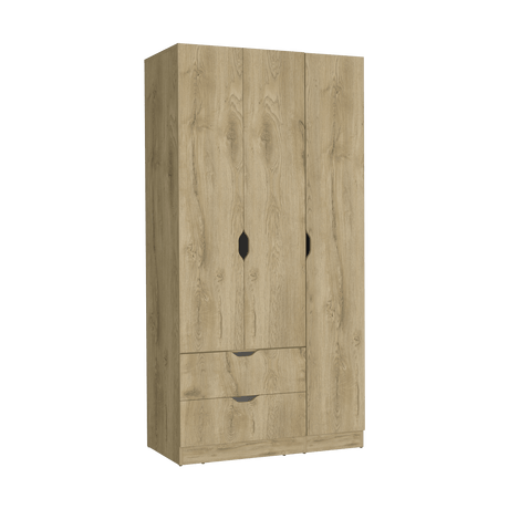 Closet Basilea Macadamia 90x180cm con Dos Cajones - Closets | Bylmo