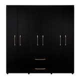 Closet Bariloche Wengue 170.3x180cm con Dos Cajones - Closets | Bylmo