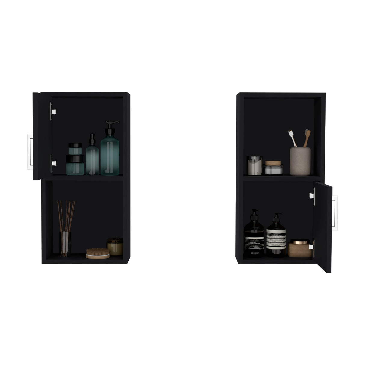 Set x 2 Gabinetes de Baño Bath 30x60.1cm Wengue con Entrepaños y Puerta - Gabinetes de Baño | Bylmo