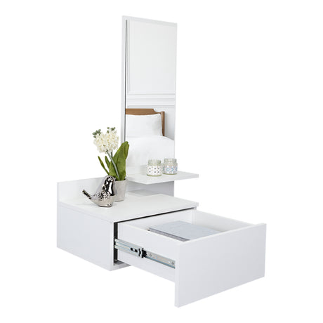 Recibidor Vienna Blanco 60.1x91.95cm con Espejo - Bifes y Arrimos | Bylmo