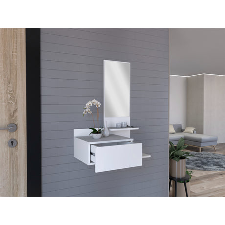 Recibidor Vienna Blanco 60.1x91.95cm con Espejo - Bifes y Arrimos | Bylmo