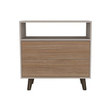 Cajonera Funes Taupe 80x80cm con Dos Cajones - Cajoneras y Comodas | Bylmo