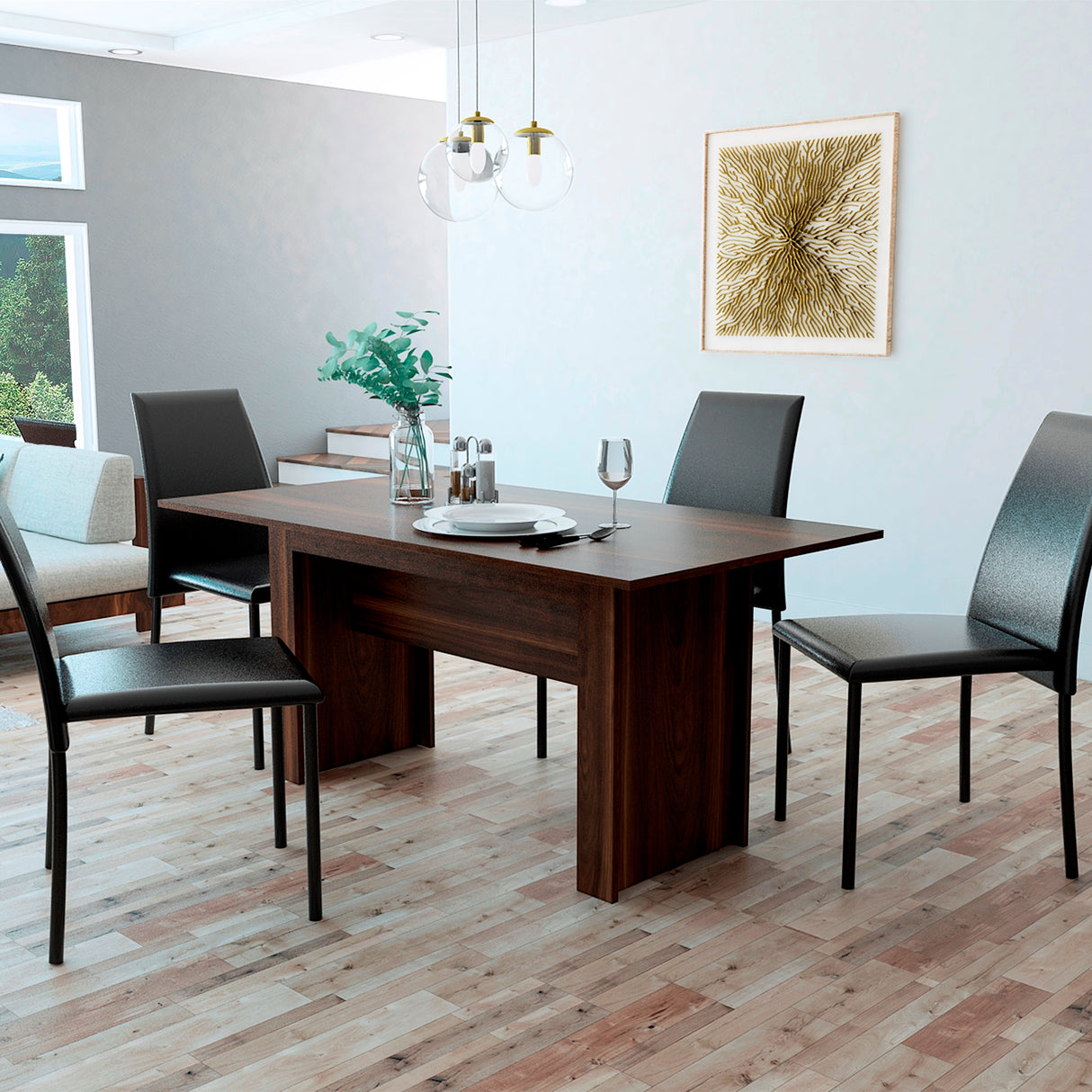 Comedor Classic 160x73.9cm Habano de Cuatro Puestos sin Sillas - Comedores | Bylmo