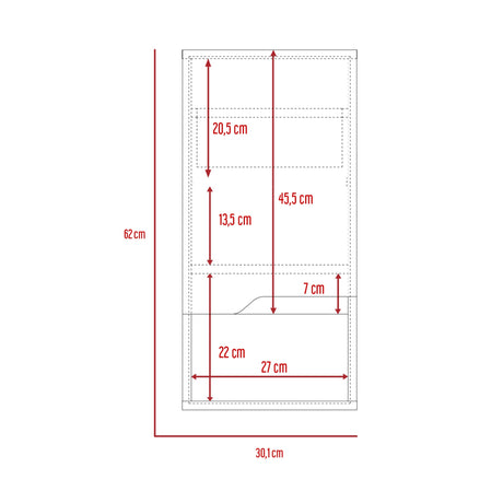 Gabinete de Baño Laurent Plomo 30x62cm Flotante con Una puerta y Entrepaños. - Gabinetes de Baño | Bylmo