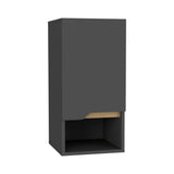 Gabinete de Baño Laurent Plomo 30x62cm Flotante con Una puerta y Entrepaños. - Gabinetes de Baño | Bylmo