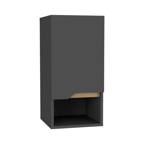 Gabinete de Baño Laurent Plomo 30x62cm Flotante con Una puerta y Entrepaños. - Gabinetes de Baño | Bylmo