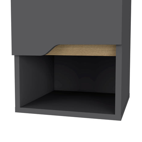 Gabinete de Baño Laurent Plomo 30x62cm Flotante con Una puerta y Entrepaños. - Gabinetes de Baño | Bylmo