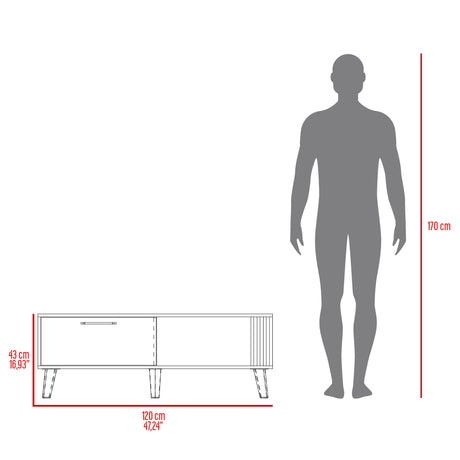 Mesa de Centro Vance Capri 120x43cm con Compartimiento - Mesas de Centro | Bylmo