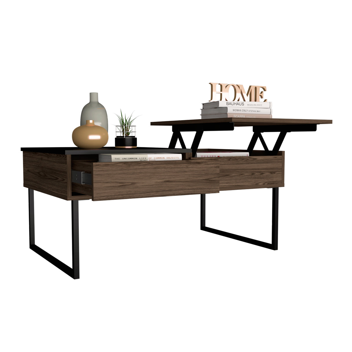 Mesa de Centro Five G Coñac 101.5x45.7cm Extensible con Compartimentos - Mesas de Centro | Bylmo