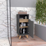 Mueble para Baño Laurent 30x72cm Plomo con Patas y Entrepaños - Muebles para Baño | Bylmo