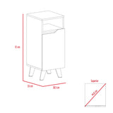 Mueble para Baño Laurent 30x72cm Plomo con Patas y Entrepaños - Muebles para Baño | Bylmo