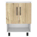 Mueble para Baño Bi Color Blanco Nevado 60.6x83.9cm con Lavamanos Praia 45 - Muebles para Lavamanos | Bylmo