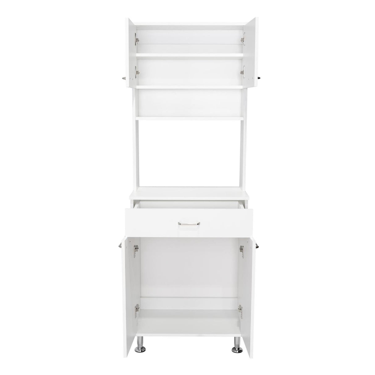Alacena Polyvalent Blanco 60x169cm con Un Cajón Deslizante - Alacenas y Muebles Microondas | Bylmo