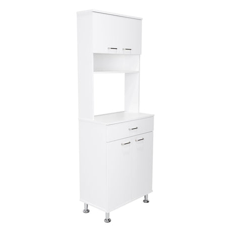 Alacena Polyvalent Blanco 60x169cm con Un Cajón Deslizante - Alacenas y Muebles Microondas | Bylmo
