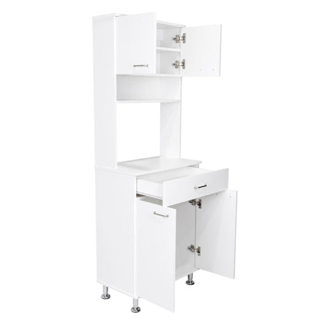 Alacena Polyvalent Blanco 60x169cm con Un Cajón Deslizante - Alacenas y Muebles Microondas | Bylmo