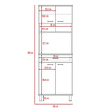 Alacena Polyvalent Blanco 60x169cm con Un Cajón Deslizante - Alacenas y Muebles Microondas | Bylmo
