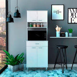 Alacena Polyvalent Blanco 60x169cm con Un Cajón Deslizante - Alacenas y Muebles Microondas | Bylmo