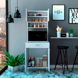Alacena Polyvalent Blanco 60x169cm con Un Cajón Deslizante - Alacenas y Muebles Microondas | Bylmo