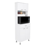 Alacena Polyvalent Blanco 60x169cm con Un Cajón Deslizante - Alacenas y Muebles Microondas | Bylmo