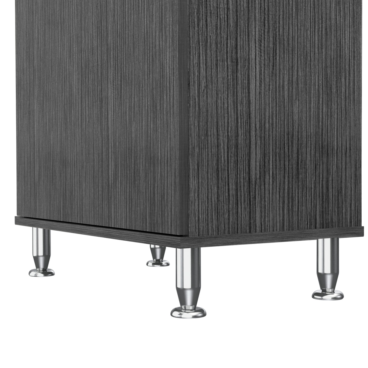 Alacena Della Roble Gris 60x169cm con Un Cajón - Alacenas y Muebles Microondas | Bylmo