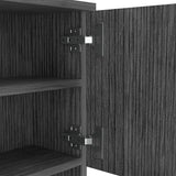 Alacena Della Roble Gris 60x169cm con Un Cajón - Alacenas y Muebles Microondas | Bylmo